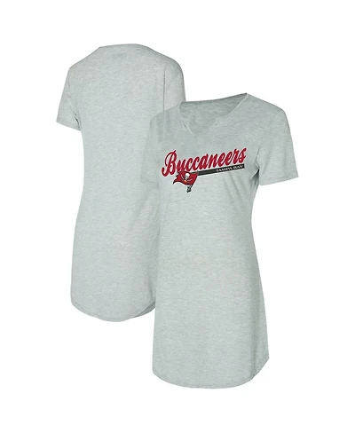 Concepts Sport Women's Gray Tampa Bay Buccaneers Petition Knit Nightshirt