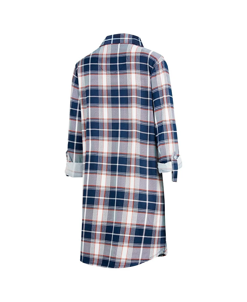Concepts Sport Women's Navy Chicago Bears Ashford Plaid Knit Nightshirt