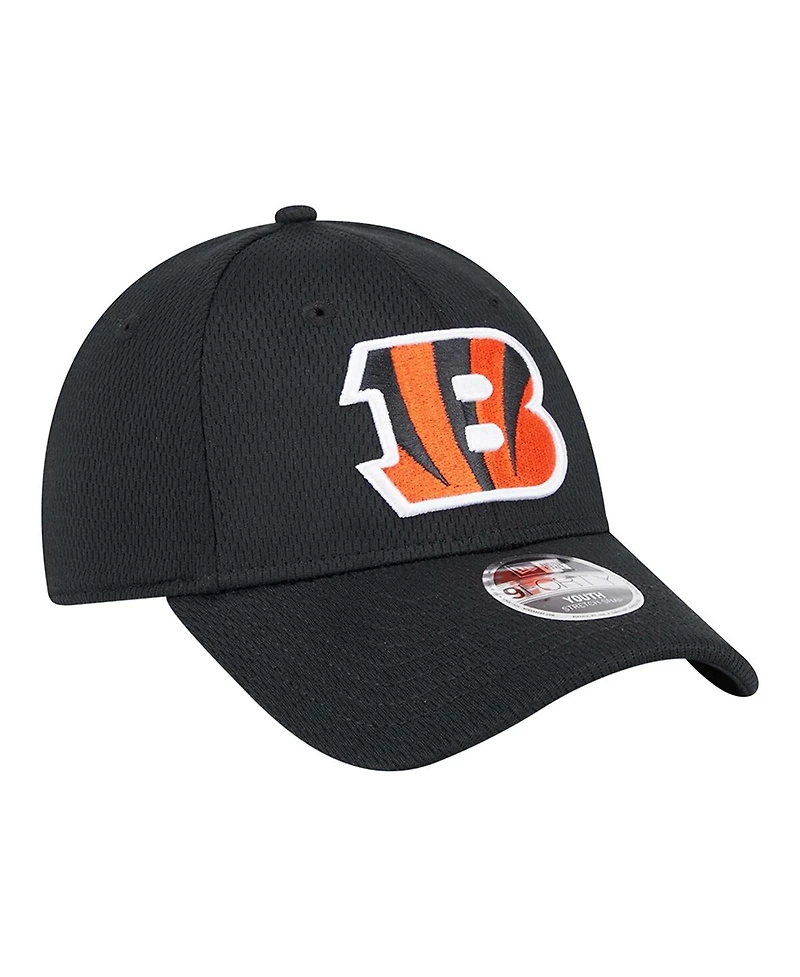 New Era Preschool Black Cincinnati Bengals Main 9FORTY Adjustable Hat