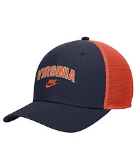 Nike Men's Navy Virginia Cavaliers Vintage Arch Rise Performance Trucker Adjustable Hat