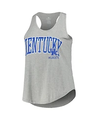 Profile Women's Heather Gray Kentucky Wildcats Arch Logo Racerback Scoop Neck Tank Top