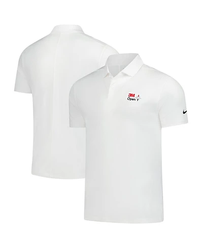 Nike Men's White 3M Open Performance Victory Solid Polo Shirt