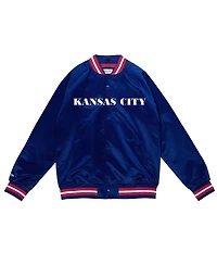 Mitchell & Ness Men's Royal Kansas City Kings Lightweight Satin Full-Snap Jacket