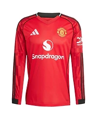 Adidas Men's Bruno Fernandes Red Manchester United Home 2025/26 Replica Player Long Sleeve Jersey