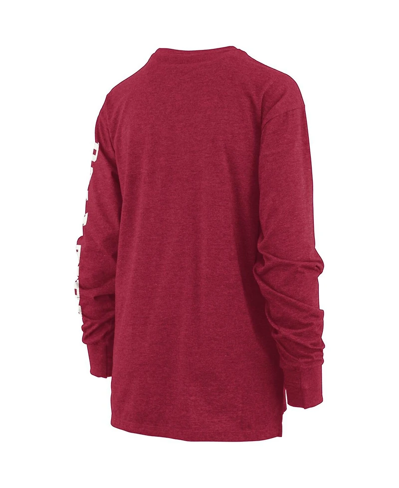 Pressbox Women's Crimson Alabama Crimson Tide Two-Hit Canyon Long Sleeve T-Shirt