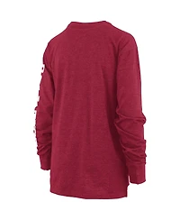 Pressbox Women's Crimson Alabama Crimson Tide Two-Hit Canyon Long Sleeve T-Shirt