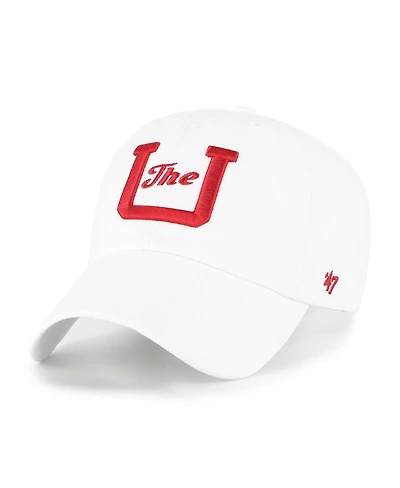 '47 Brand Men's White Utah Utes Vault Clean Up Adjustable Hat