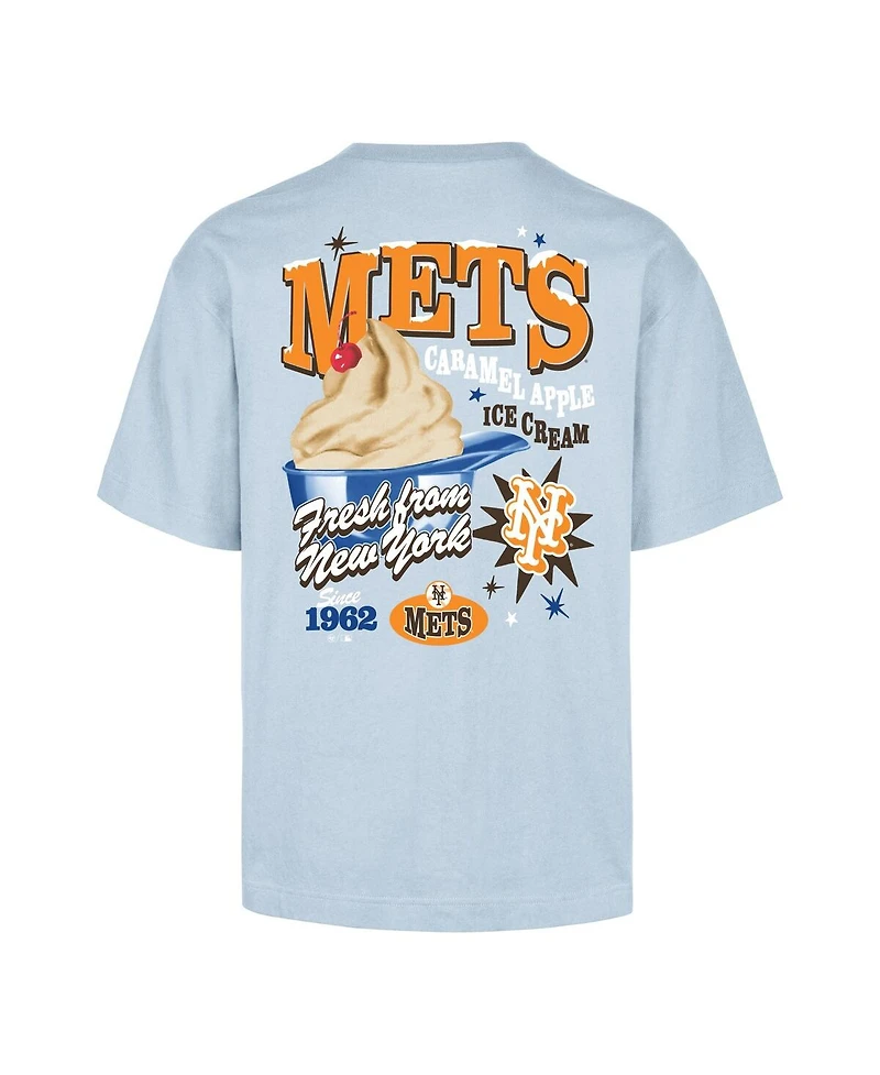 '47 Brand Men's Light Blue New York Mets Ice Cream Parlor Foundation T-Shirt