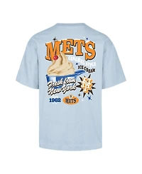 '47 Brand Men's Light Blue New York Mets Ice Cream Parlor Foundation T-Shirt