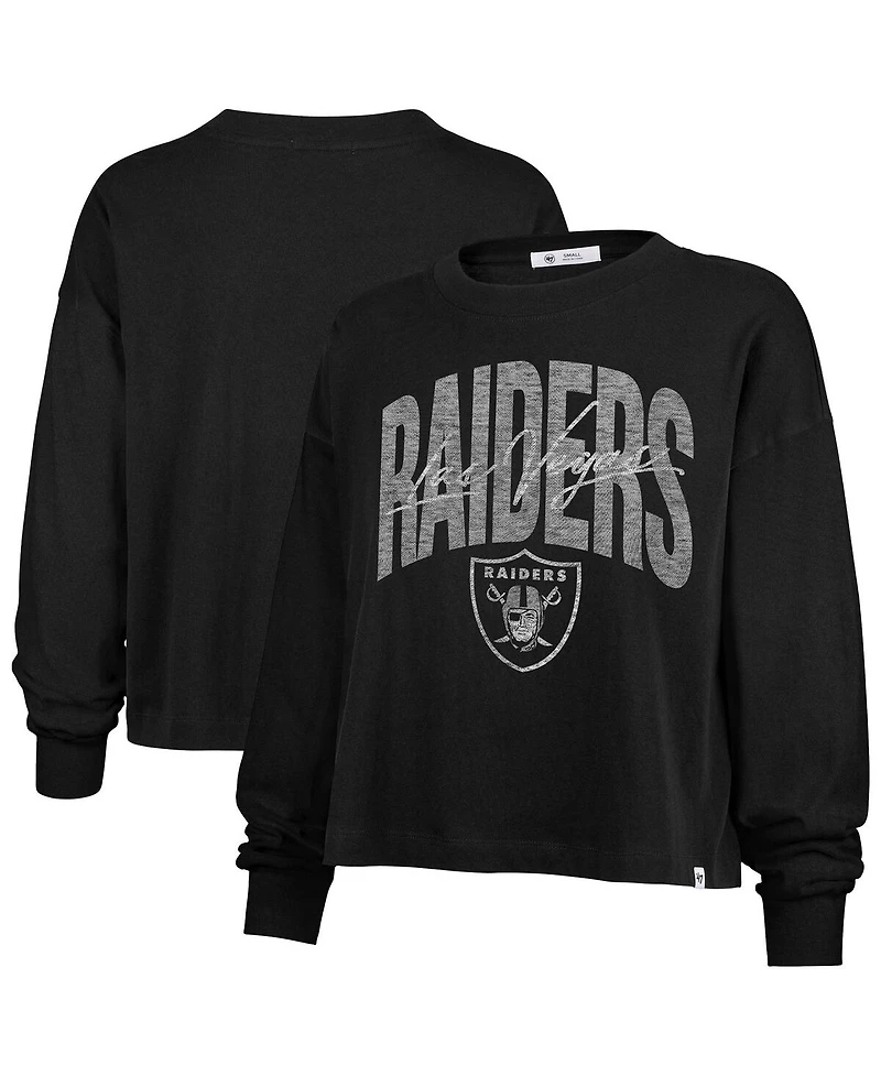 '47 Brand Women's Black Las Vegas Raiders Muse Sydney Long Sleeve T-Shirt