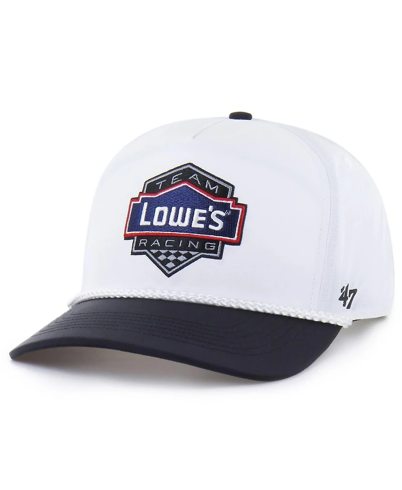 '47 Brand Men's White/Black Jimmie Johnson Lowe's Rope Hitch Adjustable Hat