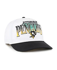 '47 Brand Men's White/Black Pittsburgh Penguins Tribute Hitch Adjustable Hat