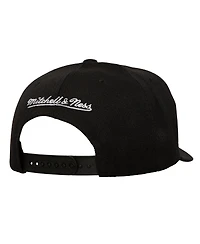 Mitchell & Ness Men's Black Pittsburgh Penguins Busted Logo Wordmark Wrap-Around Pro Pinch Adjustable Hat