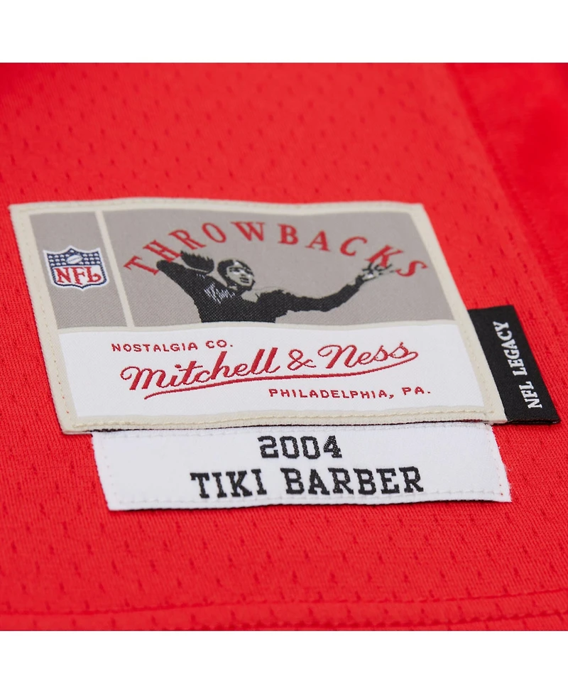 Mitchell & Ness Men's Tiki Barber Red New York Giants 2004 Legacy Replica Jersey