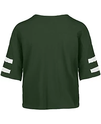 '47 Brand Women's Green Bay Packers Premier Scout Cropped V-Neck T-Shirt