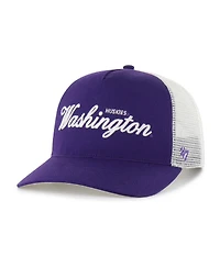 '47 Brand Men's and Women's Purple Washington Huskies Contemporary Basics Foundation Trucker Hitch Adjustable Hat