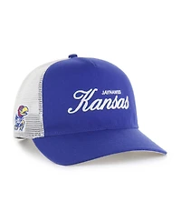 '47 Brand Men's and Women's Royal Kansas Jayhawks Contemporary Basics Foundation Trucker Hitch Adjustable Hat