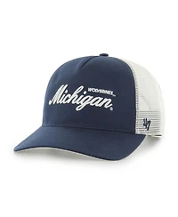 '47 Brand Men's and Women's Navy Michigan Wolverines Contemporary Basics Foundation Trucker Hitch Adjustable Hat