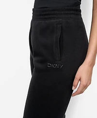 Dkny Women's Hd Logo High Waist Relaxed Joggers