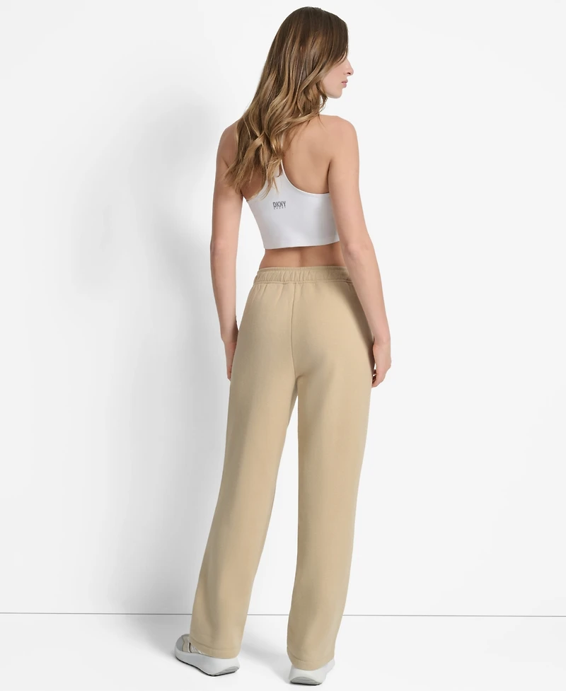 Dkny Women's Hd Logo Boyfriend Open Leg Pants
