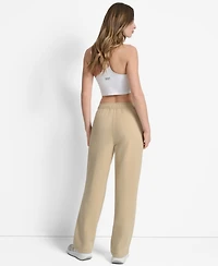 Dkny Women's Hd Logo Boyfriend Open Leg Pants
