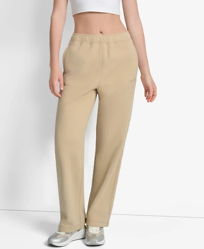 Dkny Women's Hd Logo Boyfriend Open Leg Pants