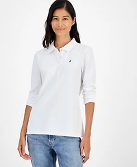 Nautica Jeans Women's Long Sleeve Polo Shirt
