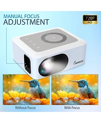 Impecca Portable Home Theater Projector, 80 Ansi Lumens, 720P, up to 120”