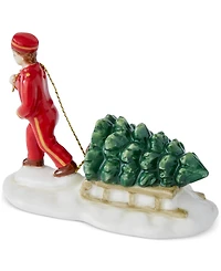 Spode Christmas Tree Figural Village Bell Hop Figurine