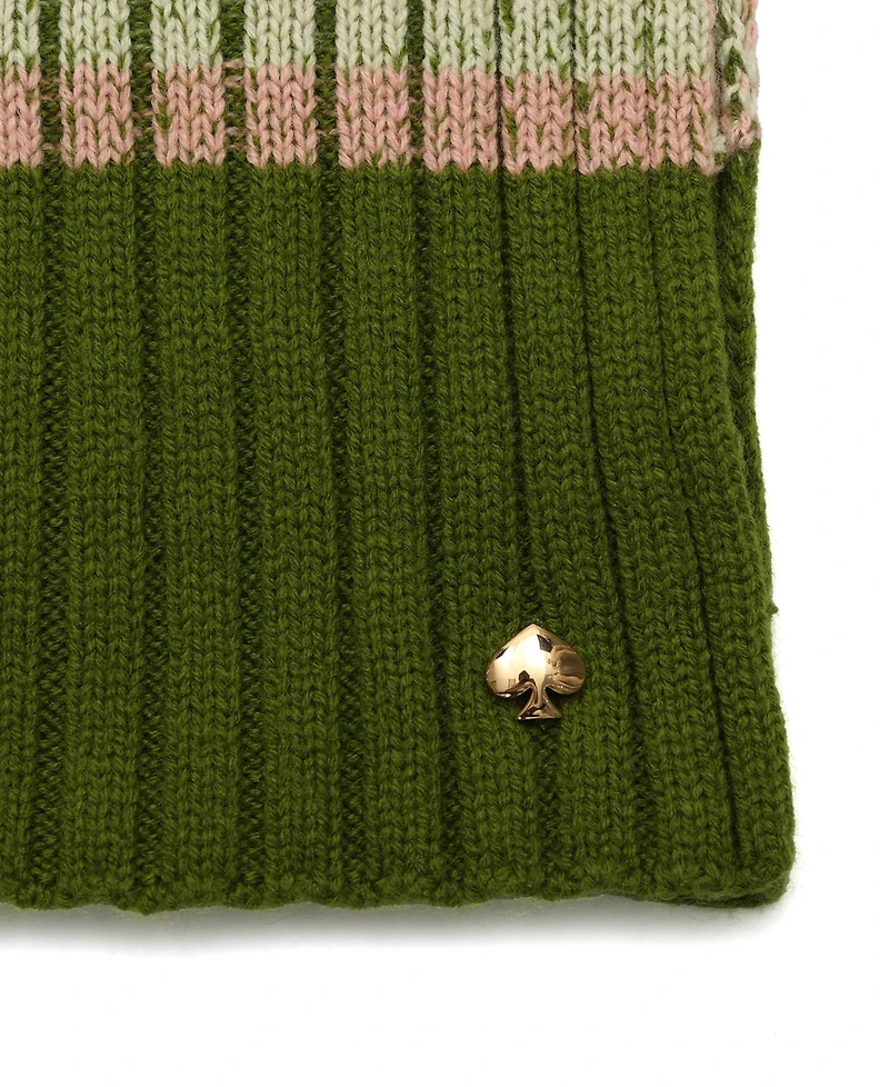 kate spade new york Striped Ribbed Scarf