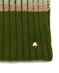 kate spade new york Striped Ribbed Scarf