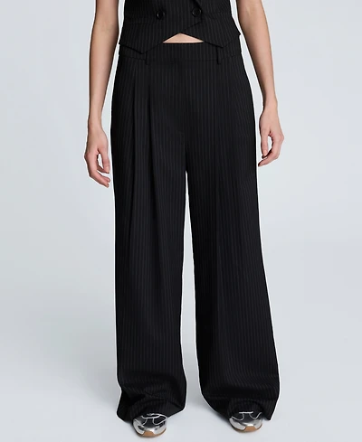 Kenneth Cole Women's Pinstripe High-rise Pants