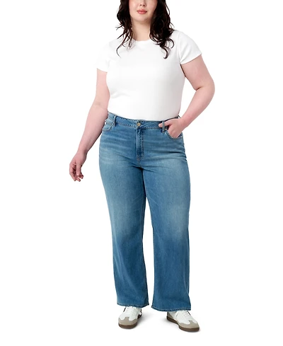 Seven7 Plus Featherweight Wide Leg Jeans