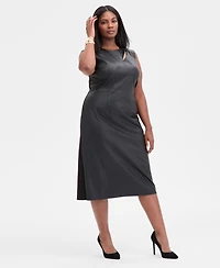 I.n.c. International Concepts Plus Mixed-Media Dress, Macy's Exclusive