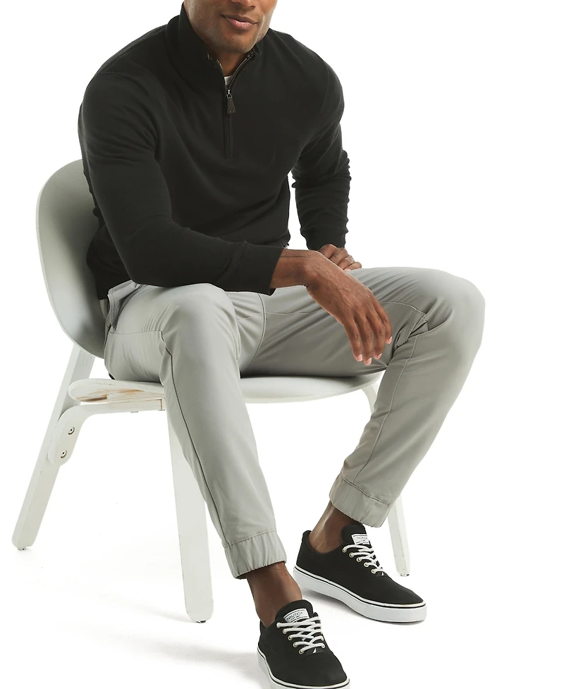 Nautica Men's Navtech Classic-Fit Solid Quarter Zip Sweater