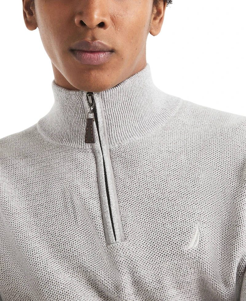 Nautica Men's Ribbed Collar Sweater