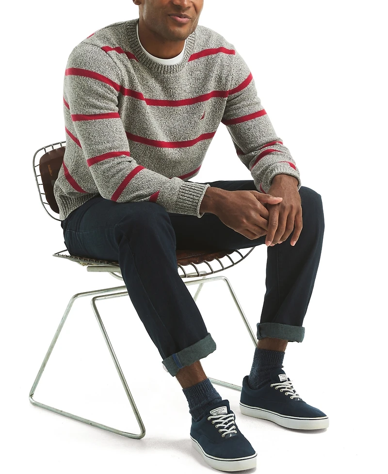 Nautica Men's Striped Crewneck Sweater