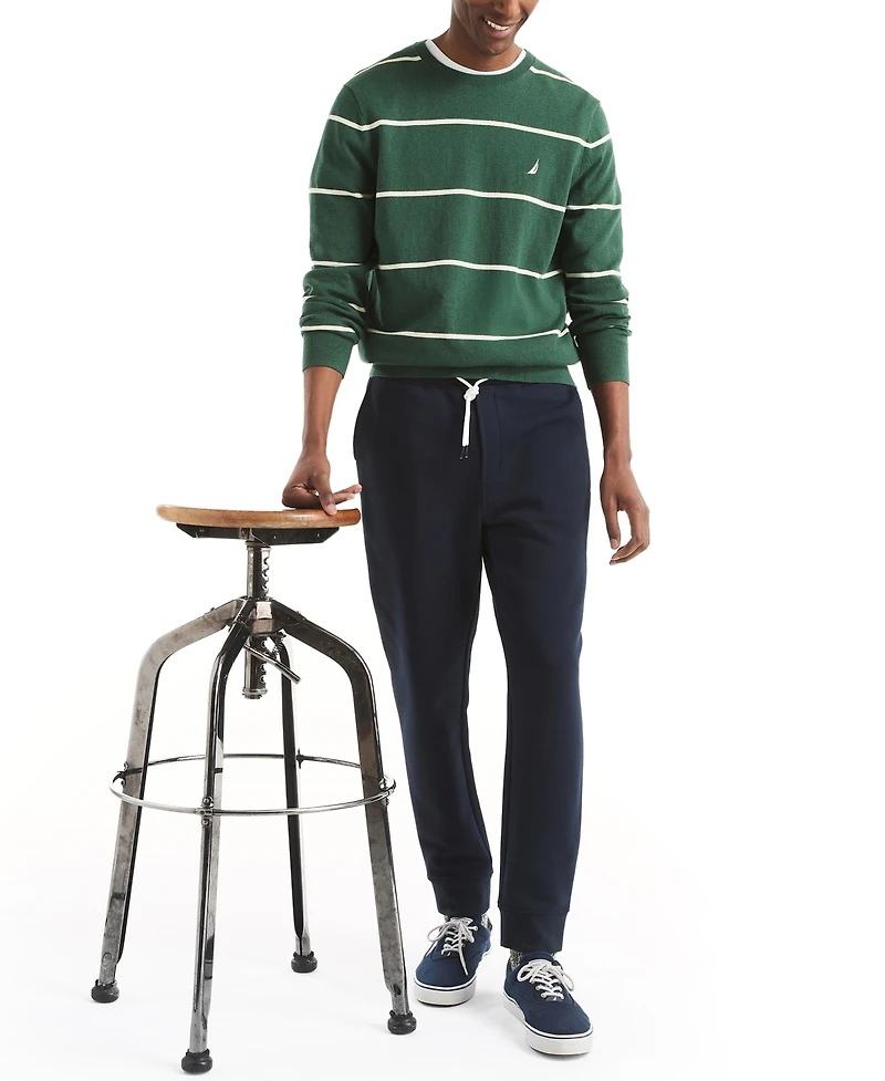 Nautica Men's Performance Striped Crewneck Sweater