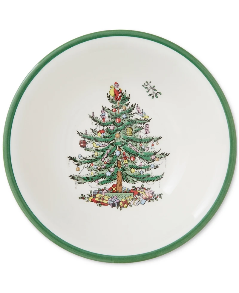 Spode Christmas Tree Large Cereal Bowls, Set of 4