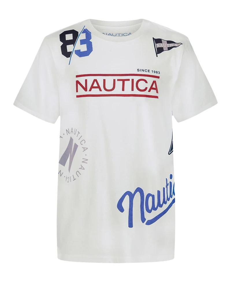 Nautica Toddler and Little Boys Playful Print Short Sleeve T-Shirt