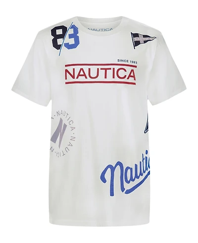 Nautica Toddler and Little Boys Playful Print Short Sleeve T-Shirt