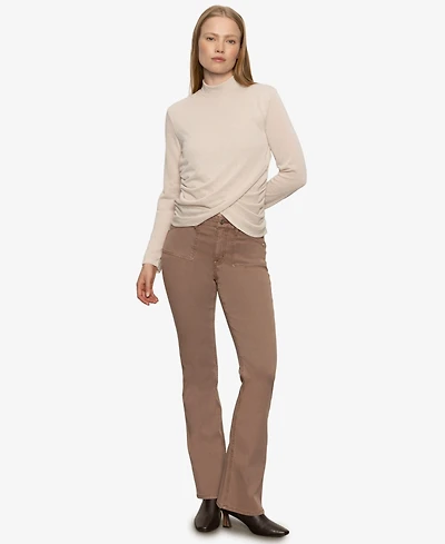 Sanctuary Women's Draped Mock Neck Top