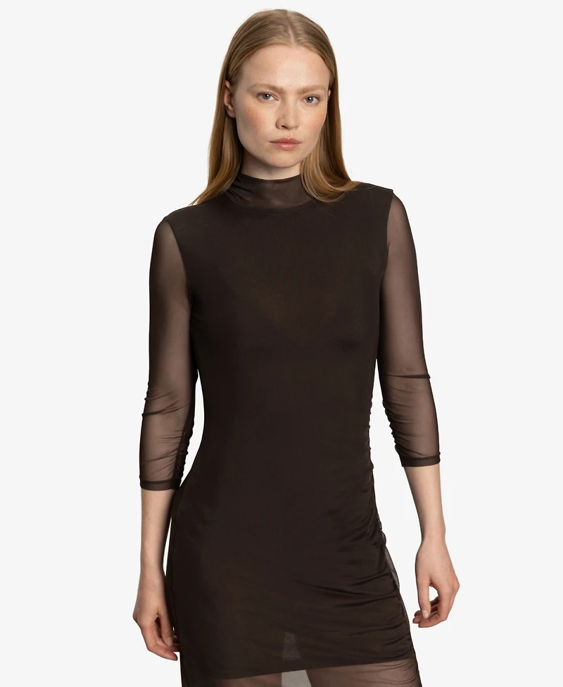 Sanctuary Women's Night Out Mock Neck Dress