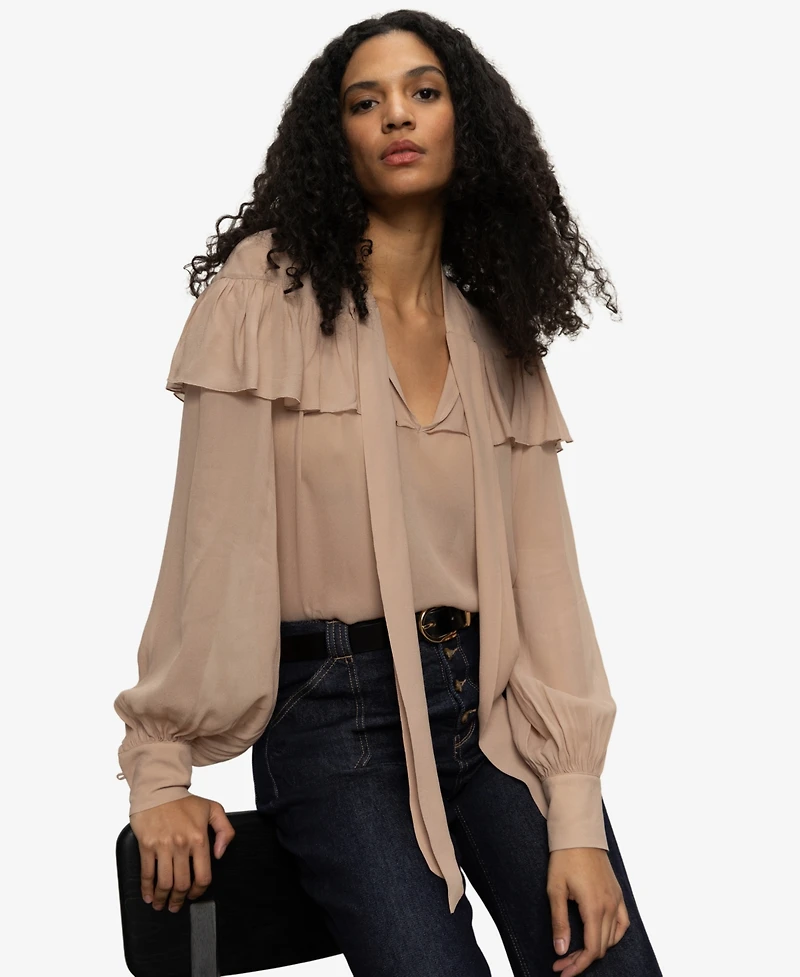 Sanctuary Women's Fade Into You Ruffle Top