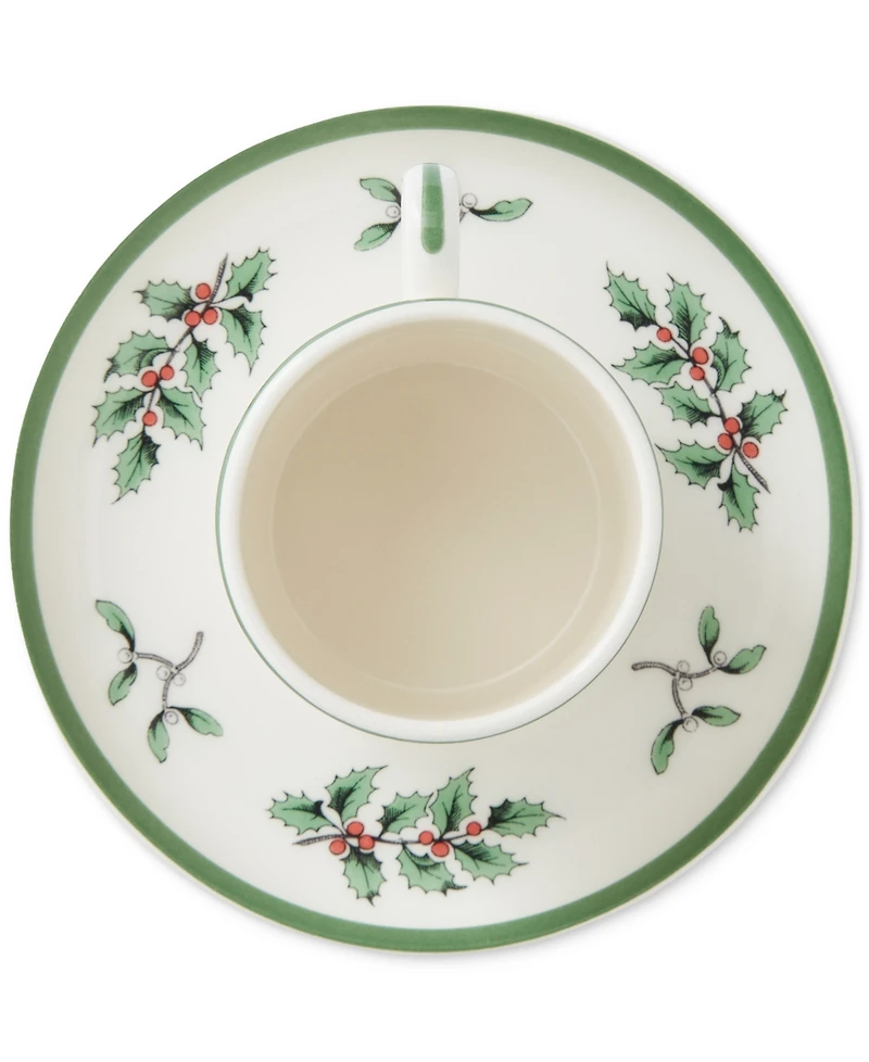 Spode Christmas Tree Espresso Cup & Saucers, Service for 4