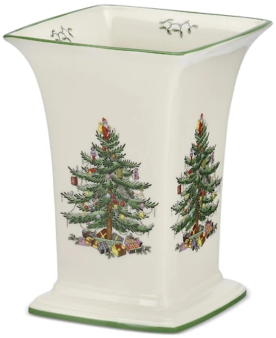 Spode Christmas Tree Square Vase, 8"