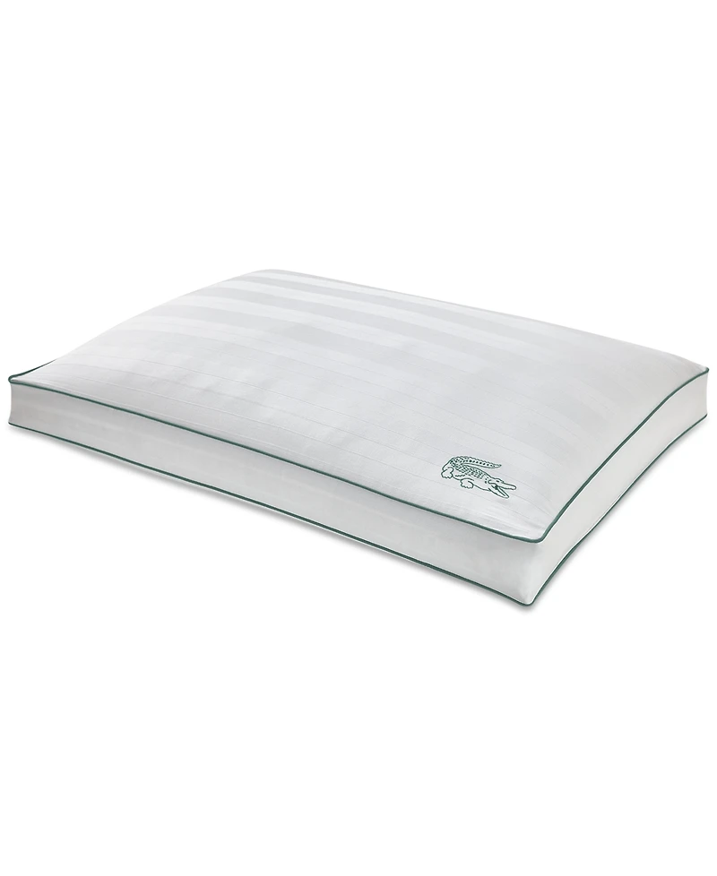 Lacoste Home Tennis Stripe Cotton Gusseted Medium-Density Pillow