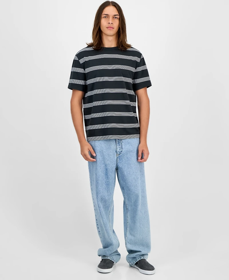 Sun + Stone Men's Brett Short-Sleeve Cotton Striped T-Shirt, Macy's Exclusive