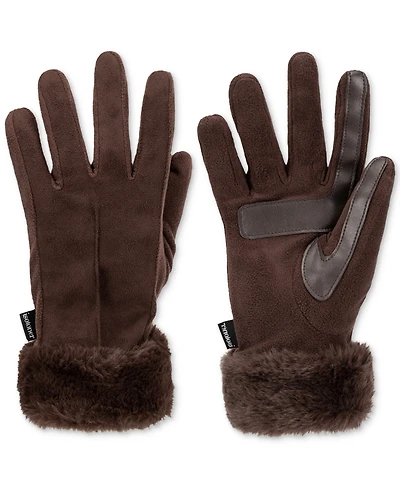 Isotoner Signature Women's Mya smartDRI Faux-Fur Cuff Gloves