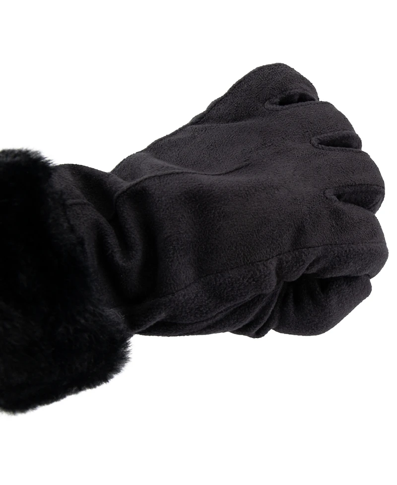 Isotoner Signature Women's Mya smartDRI Faux-Fur Cuff Gloves